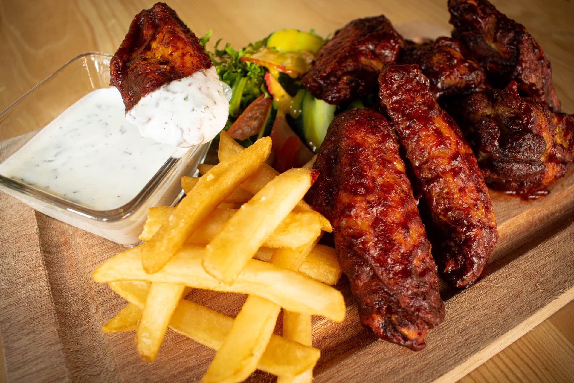 Alitas de pollo en Santiago