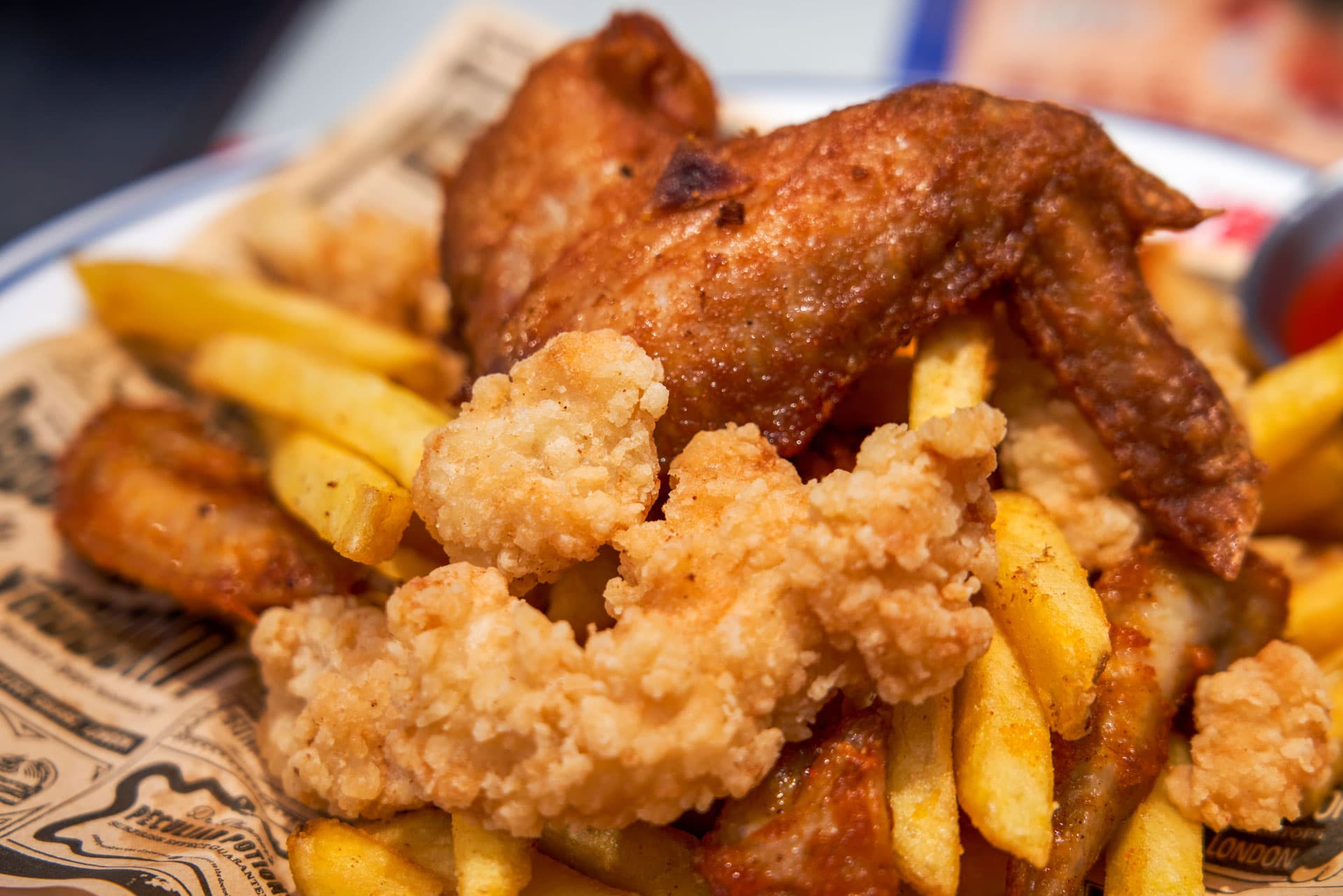 Alitas de pollo fritas